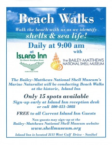 Sanibel Island Inn Beach Walks Poster