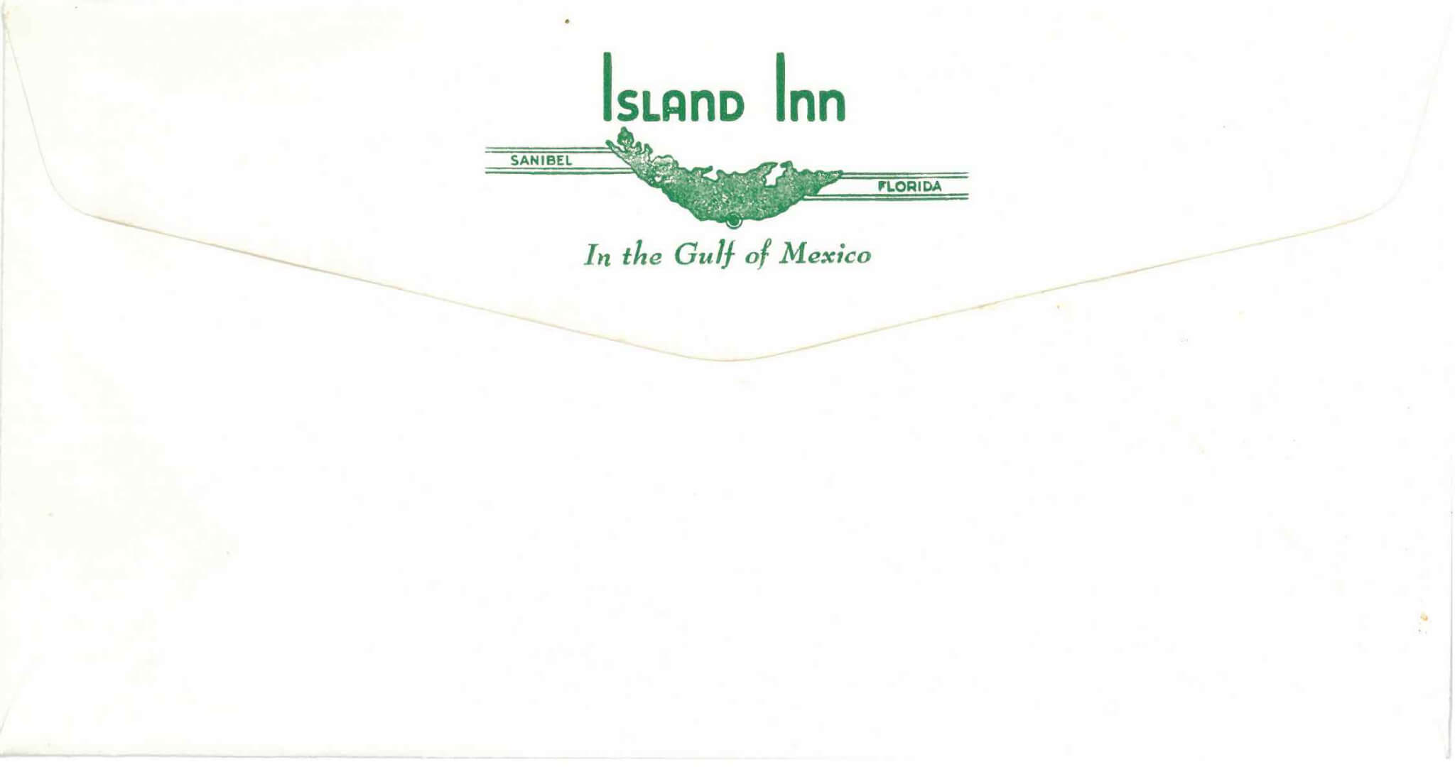historic 1950's island inn envelope
