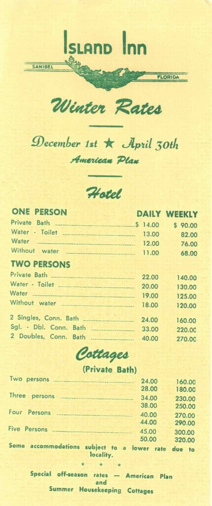 island inn historic rate sheet