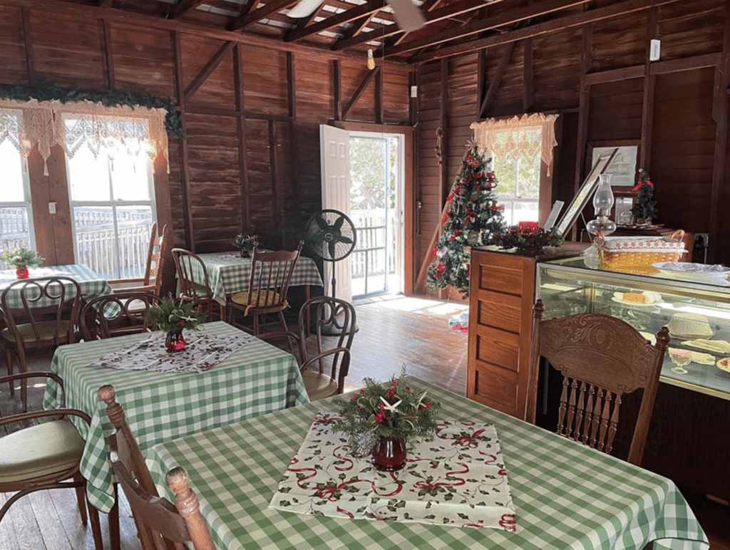 miss charoletta's tea room holiday display