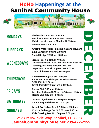 sanibel christmas activities at community house